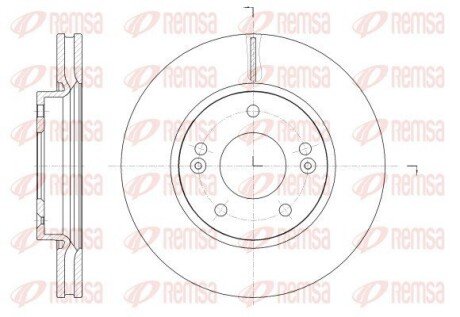 HYUNDAI диск гальмівний передн.Elantra 06- remsa 62523.10 на Hyundai Элантра hd