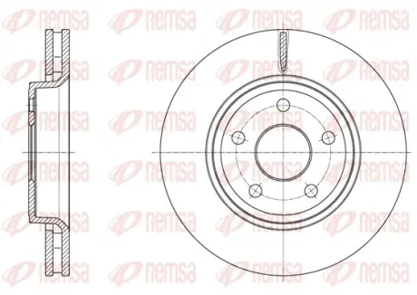 REMSA JEEP Диск гальмівний передній Grand Cherokee Remsa 6166810