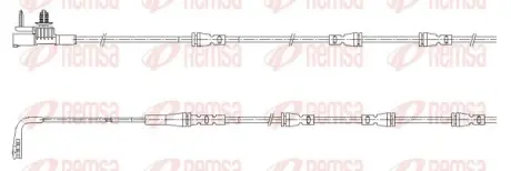 REMSA LAND ROVER Датчик зносу гал. колодок (перед) DEFENDER 20-, DISCOVERY 2.0 16- remsa 001197