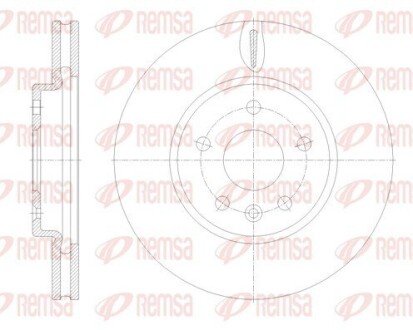 OPEL диск гальм. передн. Astra K remsa 6179310