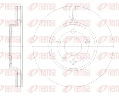 REMSA OPEL диск гальм. передн. Astra K remsa 6179310
