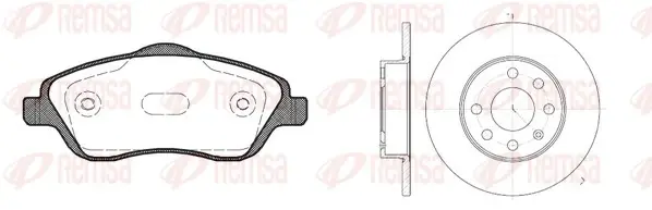 REMSA OPEL К-кт гальм. колодки + диски Corsa C 1,0-1,8 00- Remsa 877405 (фото 1)