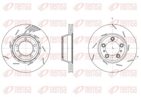 PORSCHE Диск гальмівний прав.PANAMERA 3.0 D remsa 61861.10 на Porsche Panamera