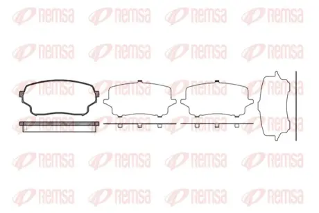 Передние тормозные колодки remsa 116601 Сузуки