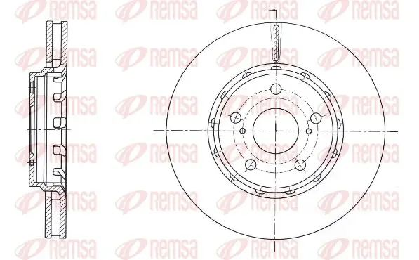 REMSA TOYOTA Диск гальмівний передній ALPHARD / VELLFIRE 08- remsa 6159310