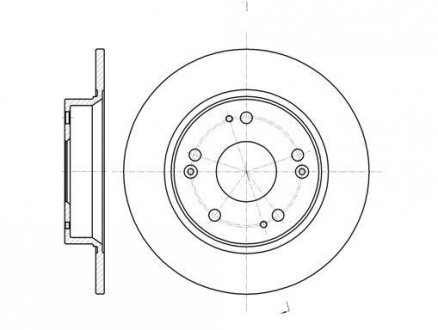 Задній гальмівний (тормозний) диск remsa 61175.00