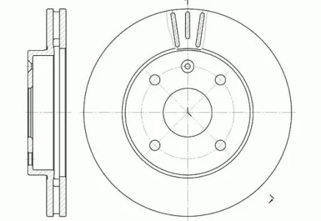 Тормозной диск remsa 665610 Chevrolet Lacetti