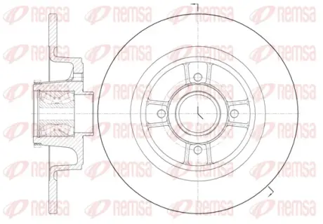 Тормозной диск remsa 669820 Рено Megane