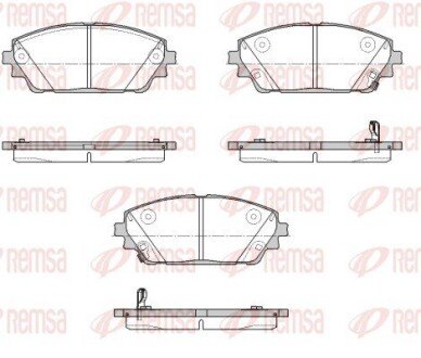 Передні тормозні (гальмівні) колодки remsa 1900.02