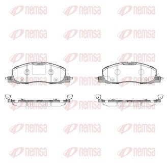Передні тормозні (гальмівні) колодки remsa 1904.08