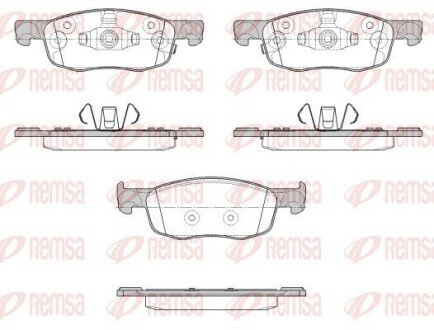 Передні тормозні (гальмівні) колодки remsa 1939.02