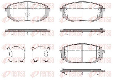 Передні тормозні (гальмівні) колодки remsa 195702