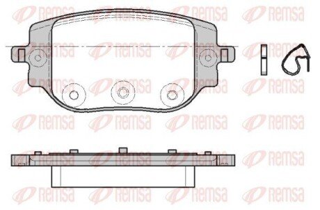 Задние тормозные колодки remsa 196500