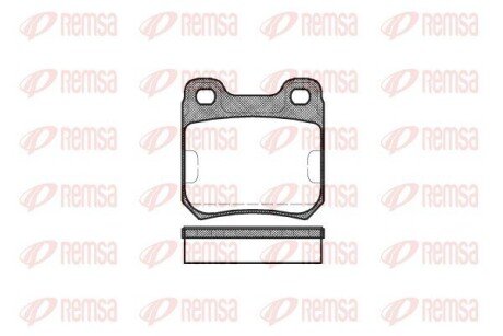 Задние тормозные колодки remsa 0239.10 на Опель Калибра