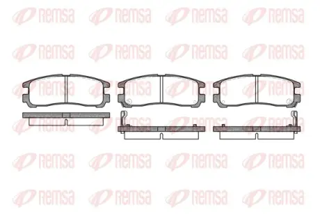 Задние тормозные колодки remsa 0291.02