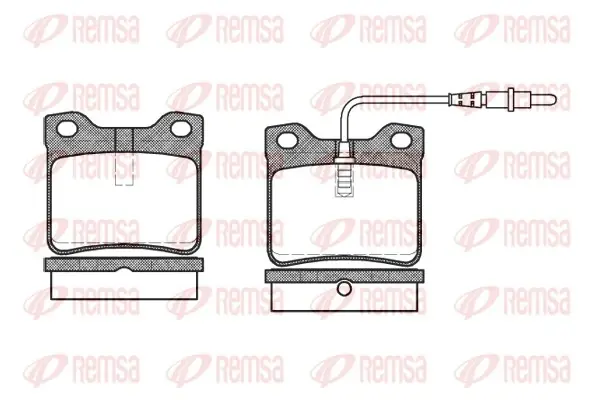 Задние тормозные колодки remsa 0321.02