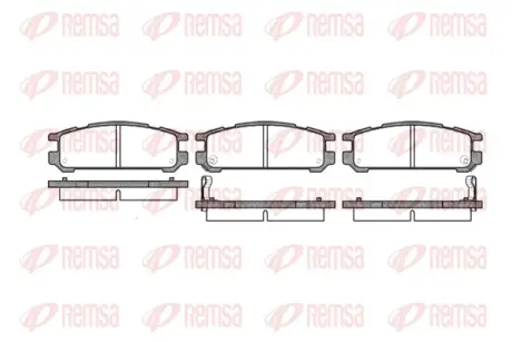 Задние тормозные колодки remsa 0342.02