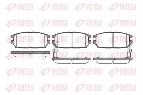 Задние тормозные колодки remsa 0356.12 на Митсубиси Галант