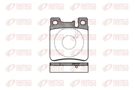 Задние тормозные колодки remsa 0407.00
