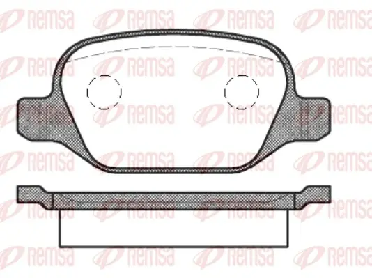 Задние тормозные колодки remsa 0727.10
