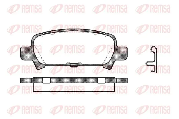 Задние тормозные колодки remsa 0729.02