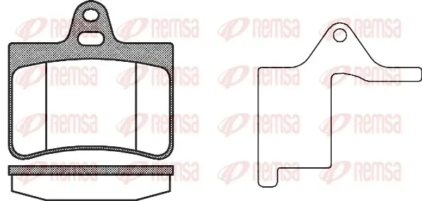 Задние тормозные колодки remsa 0830.20