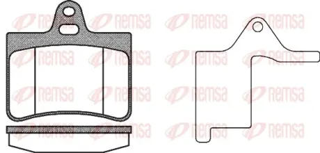 Задние тормозные колодки remsa 0830.20