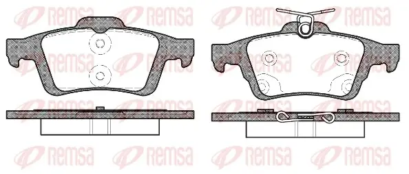 Задние тормозные колодки remsa 0842.70