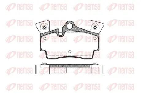Задние тормозные колодки remsa 099610 Ауди Q7