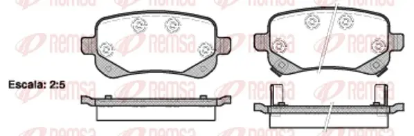 Задние тормозные колодки remsa 1095.02