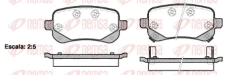 Задние тормозные колодки remsa 1095.02
