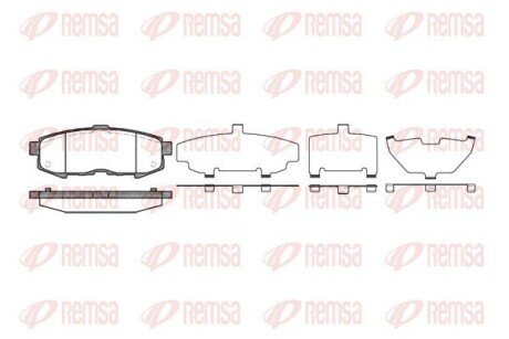 Задние тормозные колодки remsa 1160.00