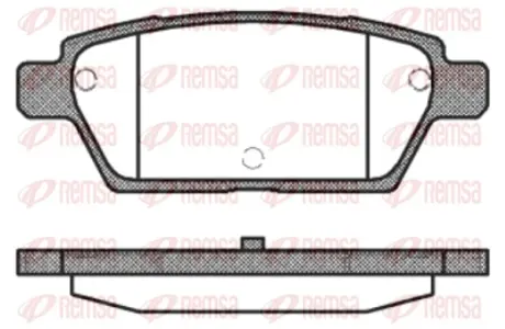 Задние тормозные колодки remsa 1195.10
