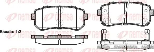 Задние тормозные колодки remsa 1209.02