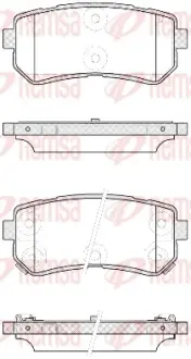 Задние тормозные колодки remsa 1209.42