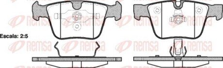 Задні тормозні (гальмівні) колодки remsa 1216.00 на Мерседес M-Class w164