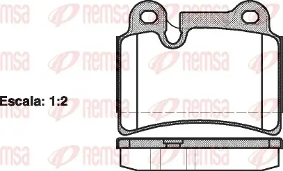 Задние тормозные колодки remsa 1240.00