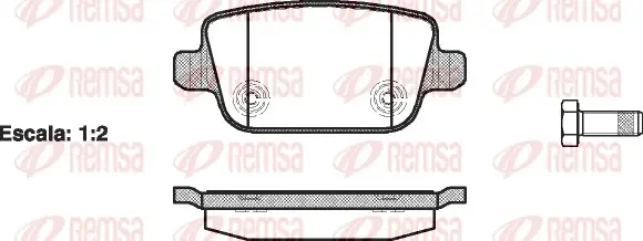 Задние тормозные колодки remsa 1256.00