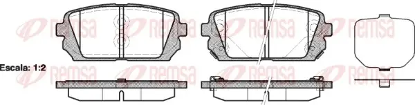 Задние тормозные колодки remsa 1303.02