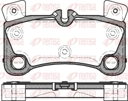 Задние тормозные колодки remsa 1346.00