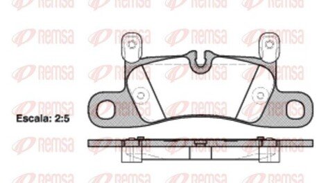Задні тормозні (гальмівні) колодки remsa 1379.20 на Porsche Cayenne