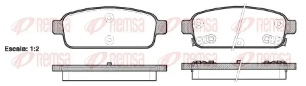 Задние тормозные колодки remsa 1432.02