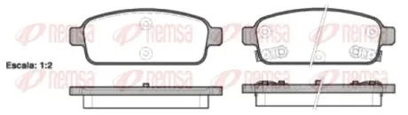 Задние тормозные колодки remsa 1432.02