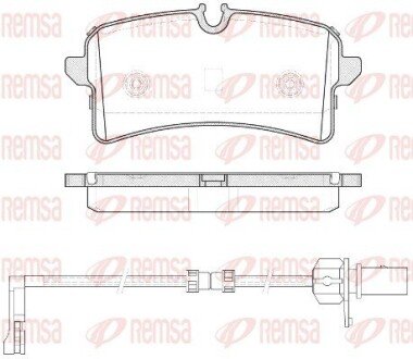 Задние тормозные колодки remsa 1505.12 на Ауди А8