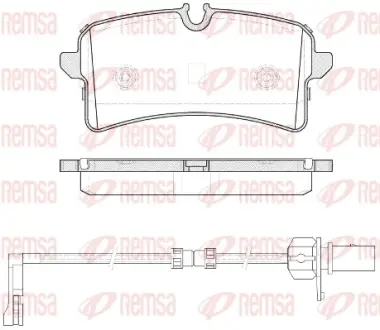 Задні тормозні (гальмівні) колодки Remsa 1505.12