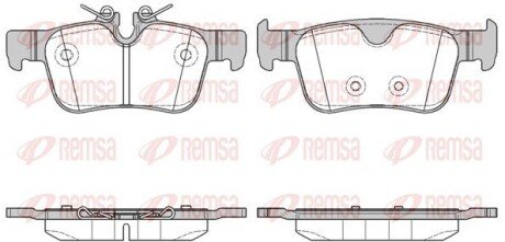 Задние тормозные колодки remsa 1551.10