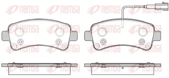 Задние тормозные колодки remsa 158802