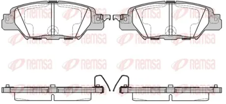 Задние тормозные колодки remsa 1677.00