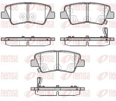 Задние тормозные колодки remsa 1807.02 на Hyundai I40