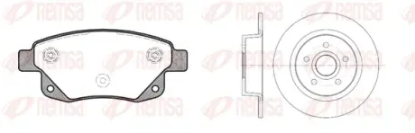 Задние тормозные колодки remsa 8125201 Форд Connect